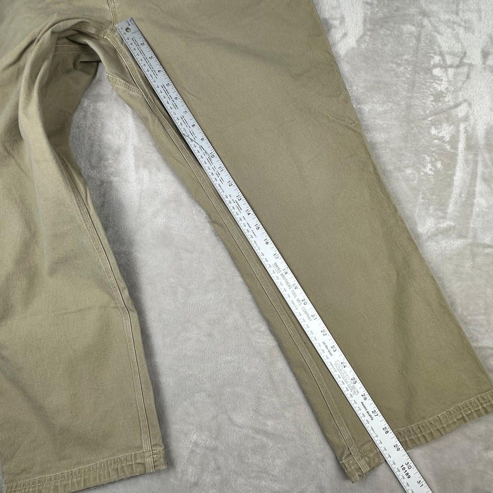 Duluth Trading Co Flex Fire Hose Work Pants Mens 42x30 Khaki Standard Fit Canvas - Picture 12 of 15